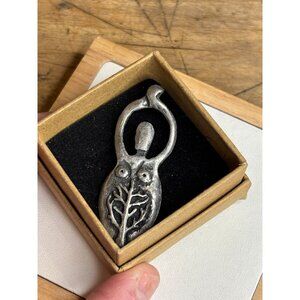 Handcrafted Pewter Goddess Pendant With Tree Of Life Design 2.5 Inches Spiritual